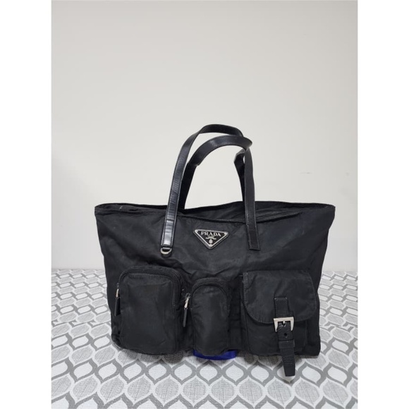 Authentic Prada Tessuto Pockets Tote Bag Black - Picture 12 of 12